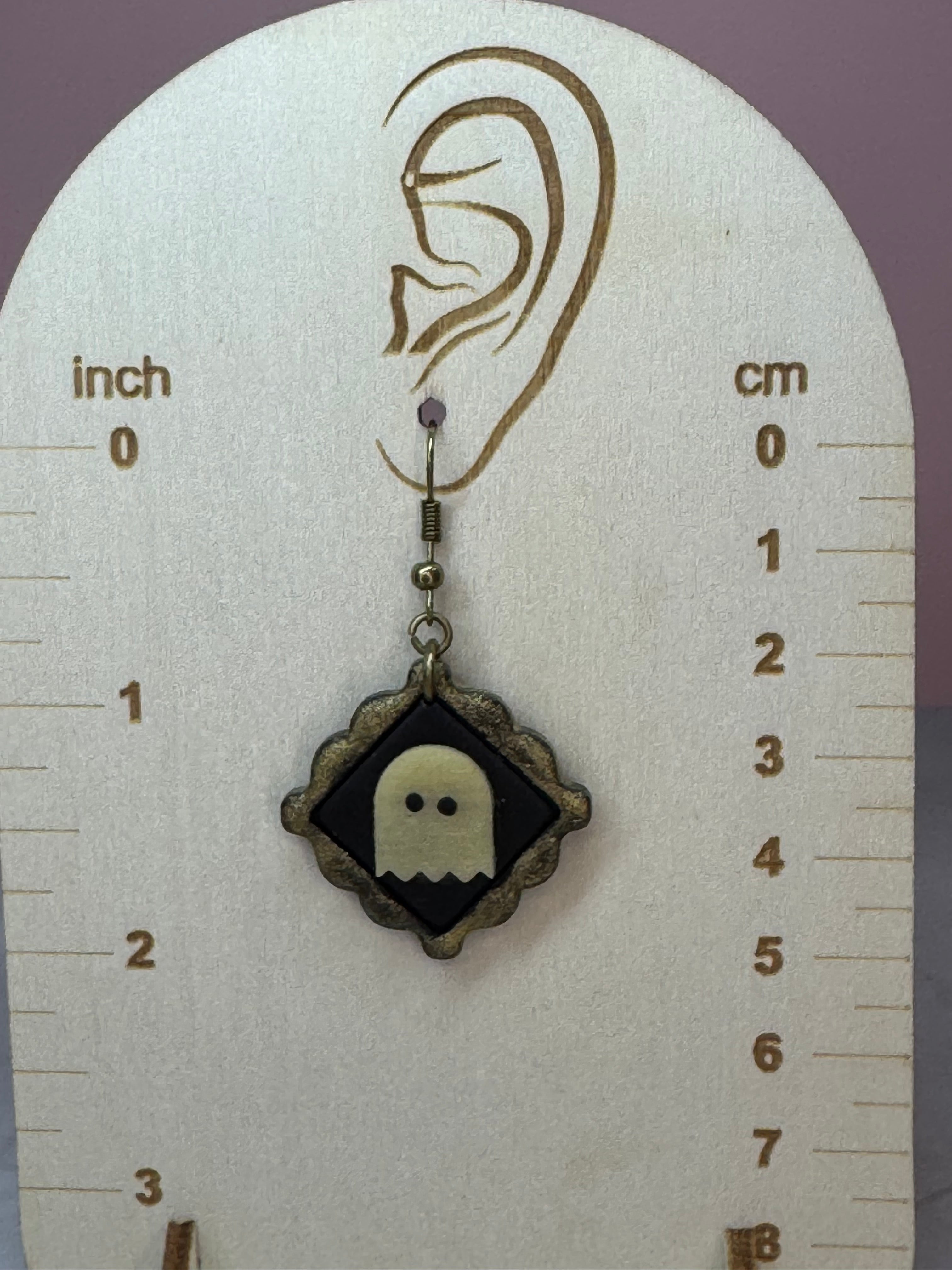 Framed Ghost Earrings in Gold