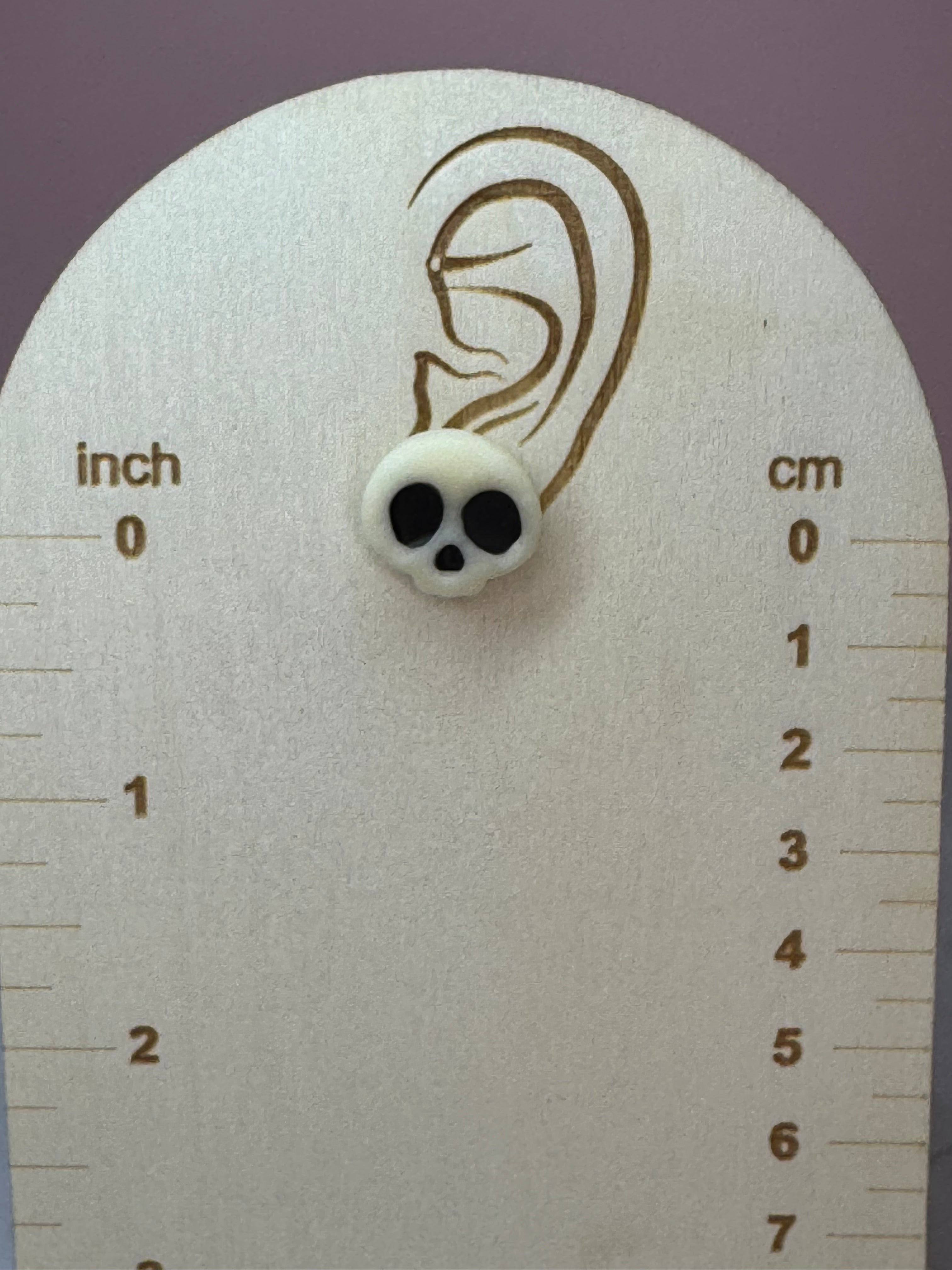 Glow-in-the-Dark Skull Stud Earrings