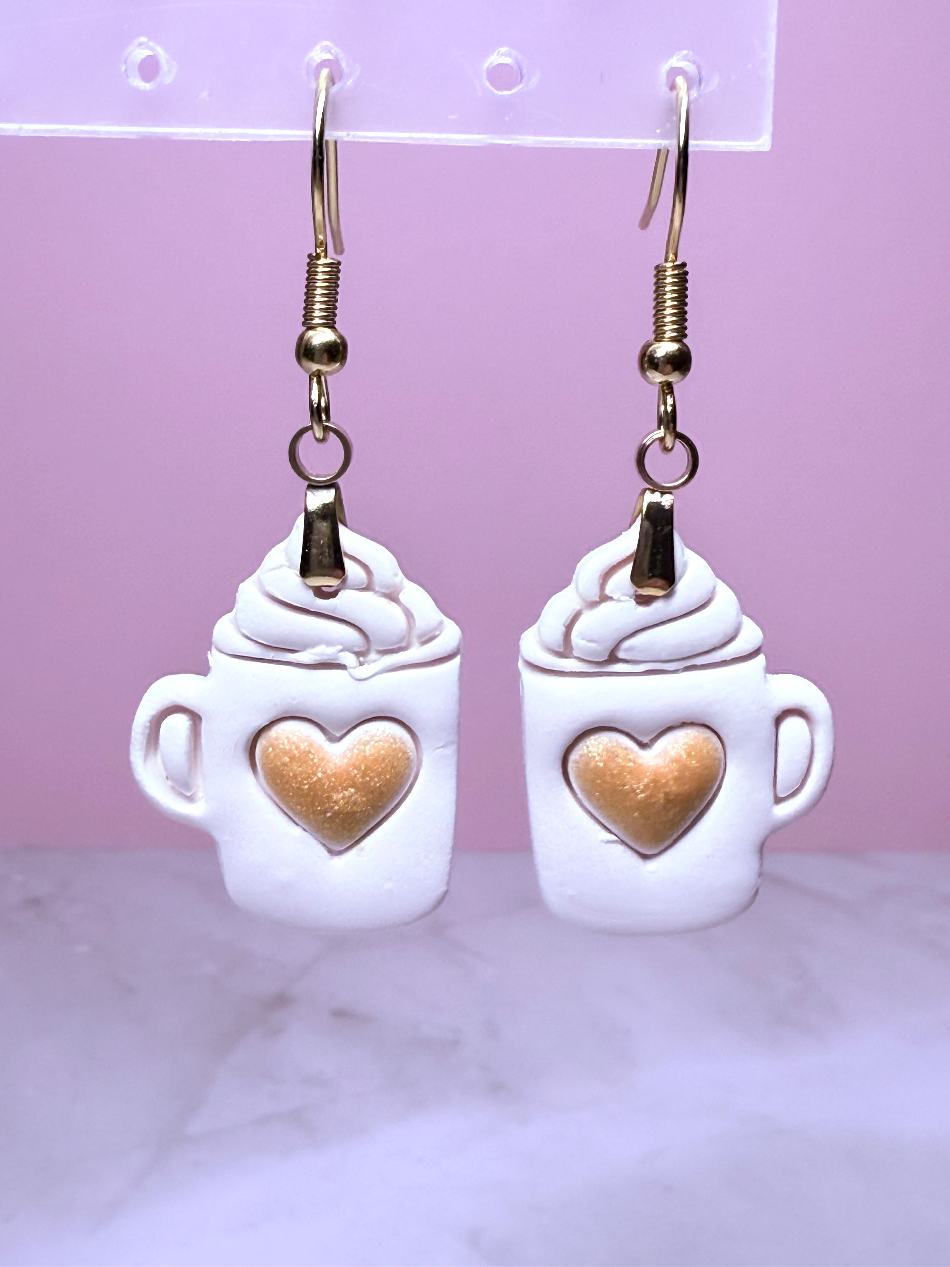 Apple Cider Mug Earrings in Gold-Apple Cider Scent