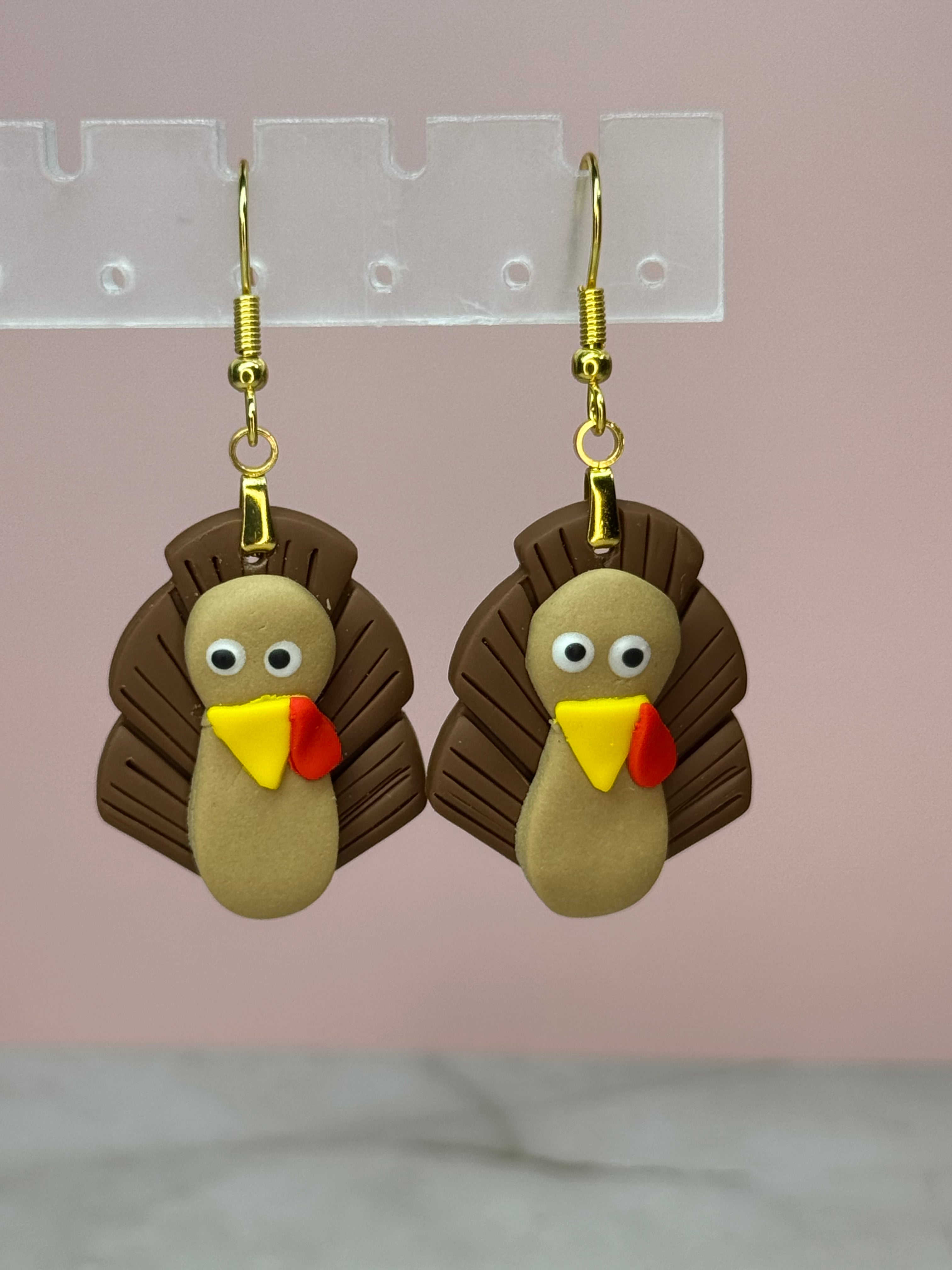 Turkey Earrings in Gold