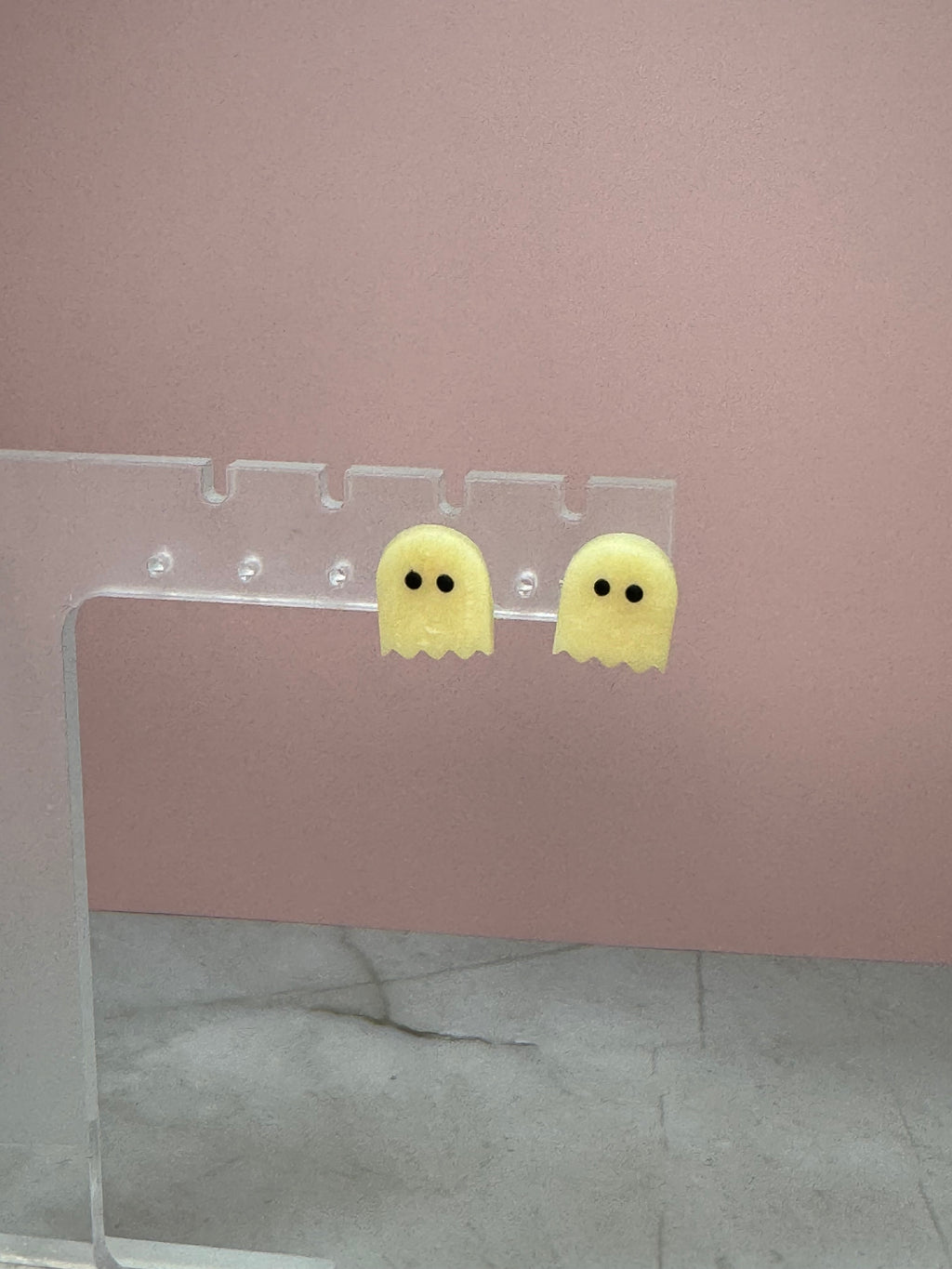Glow-in-the-Dark Ghost Earring Studs