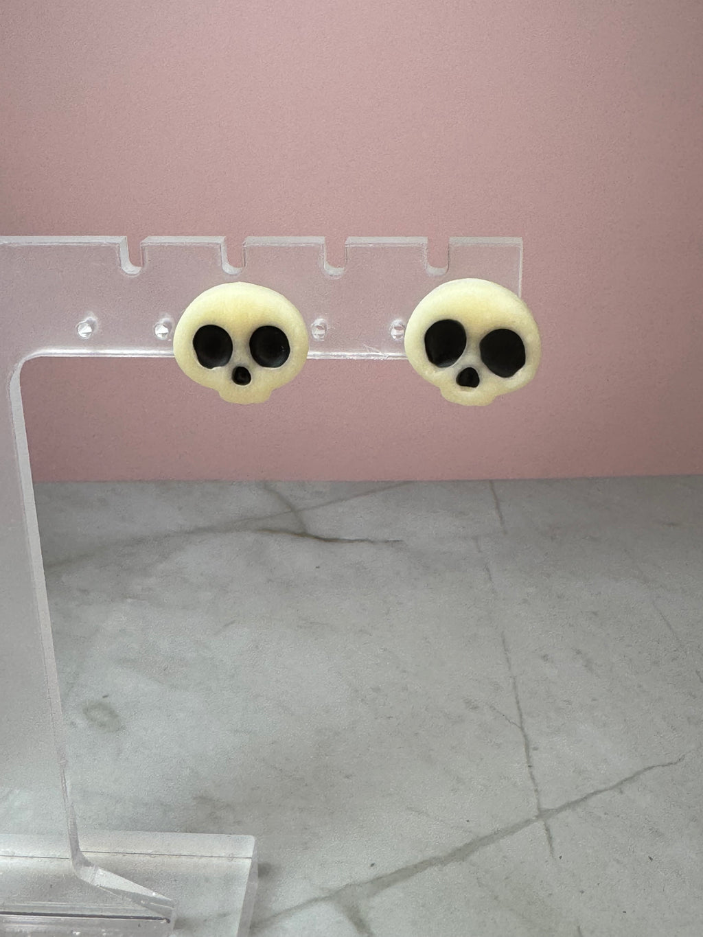 Glow-in-the-Dark Skull Stud Earrings
