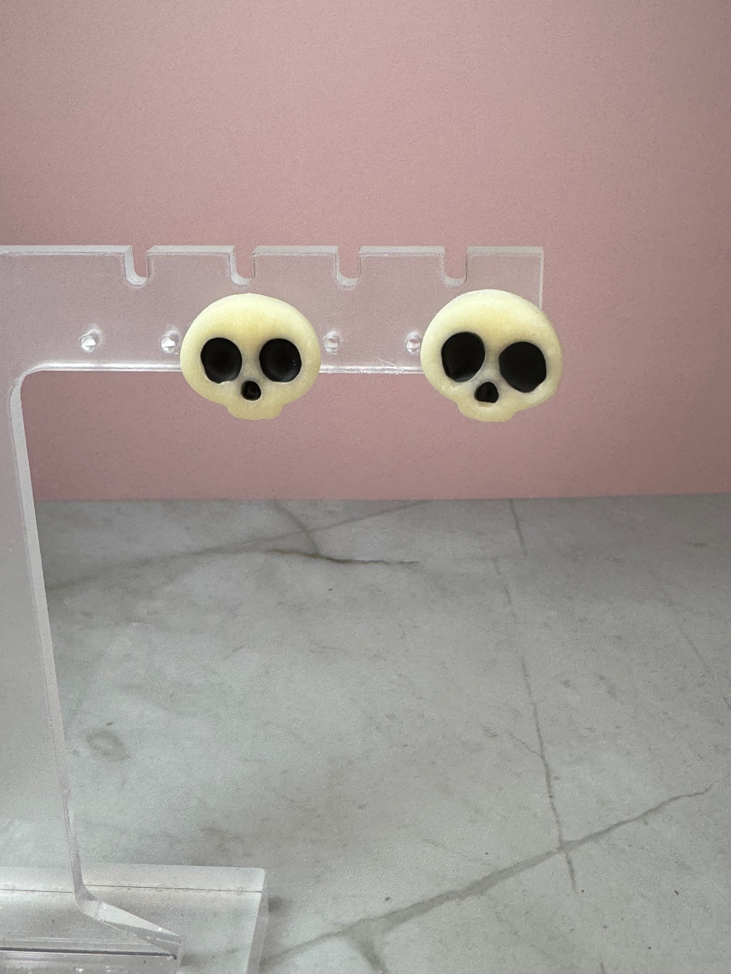 Glow-in-the-Dark Skull Stud Earrings