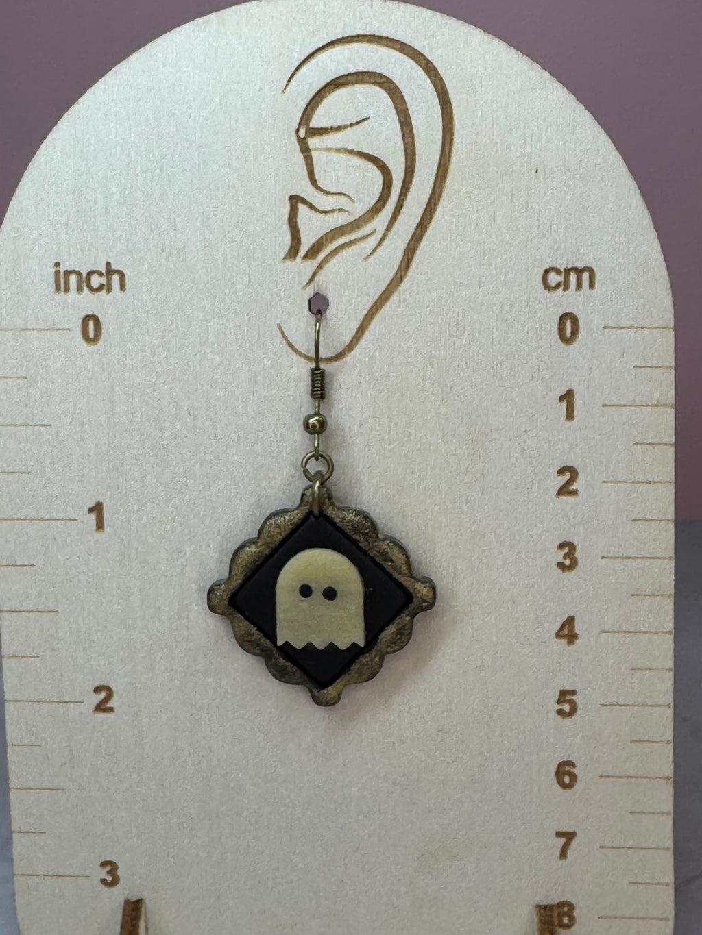 Framed Ghost Earrings in Gold