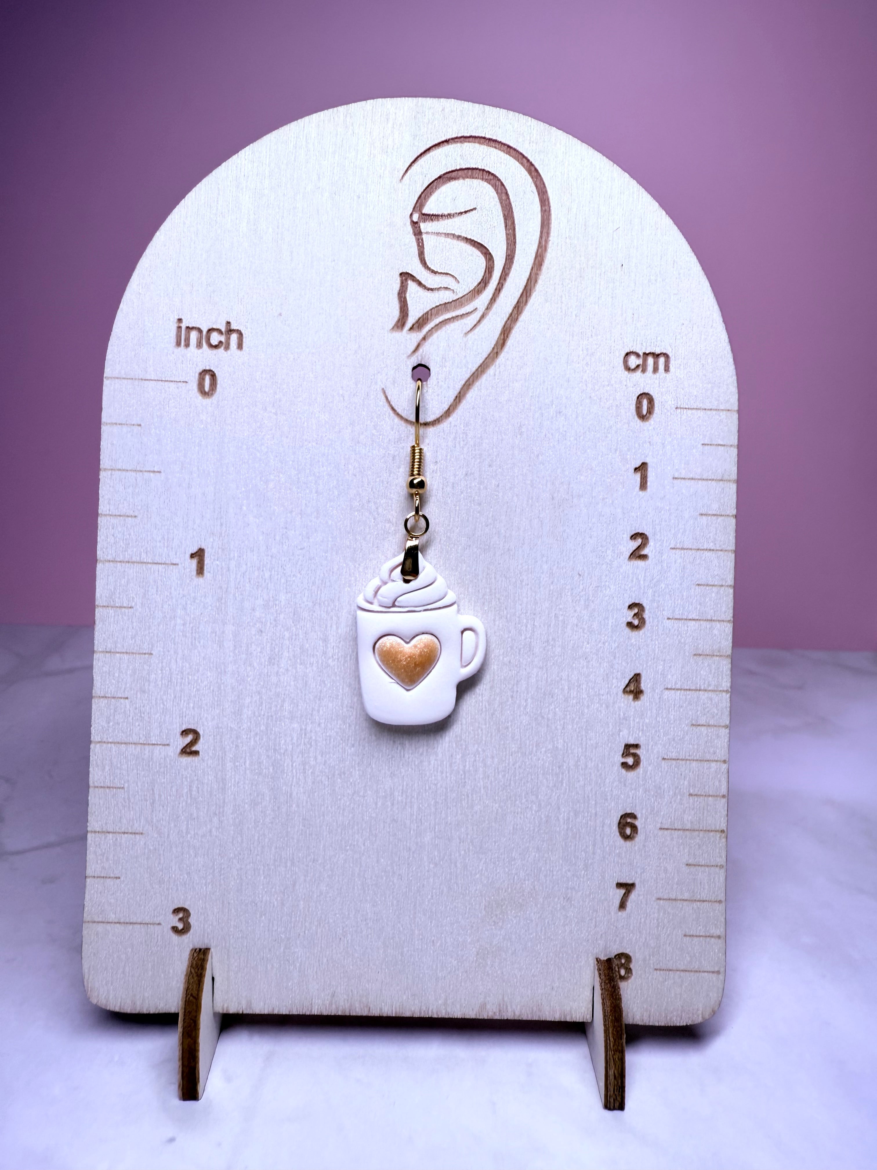 Apple Cider Mug Earrings in Gold-Apple Cider Scent