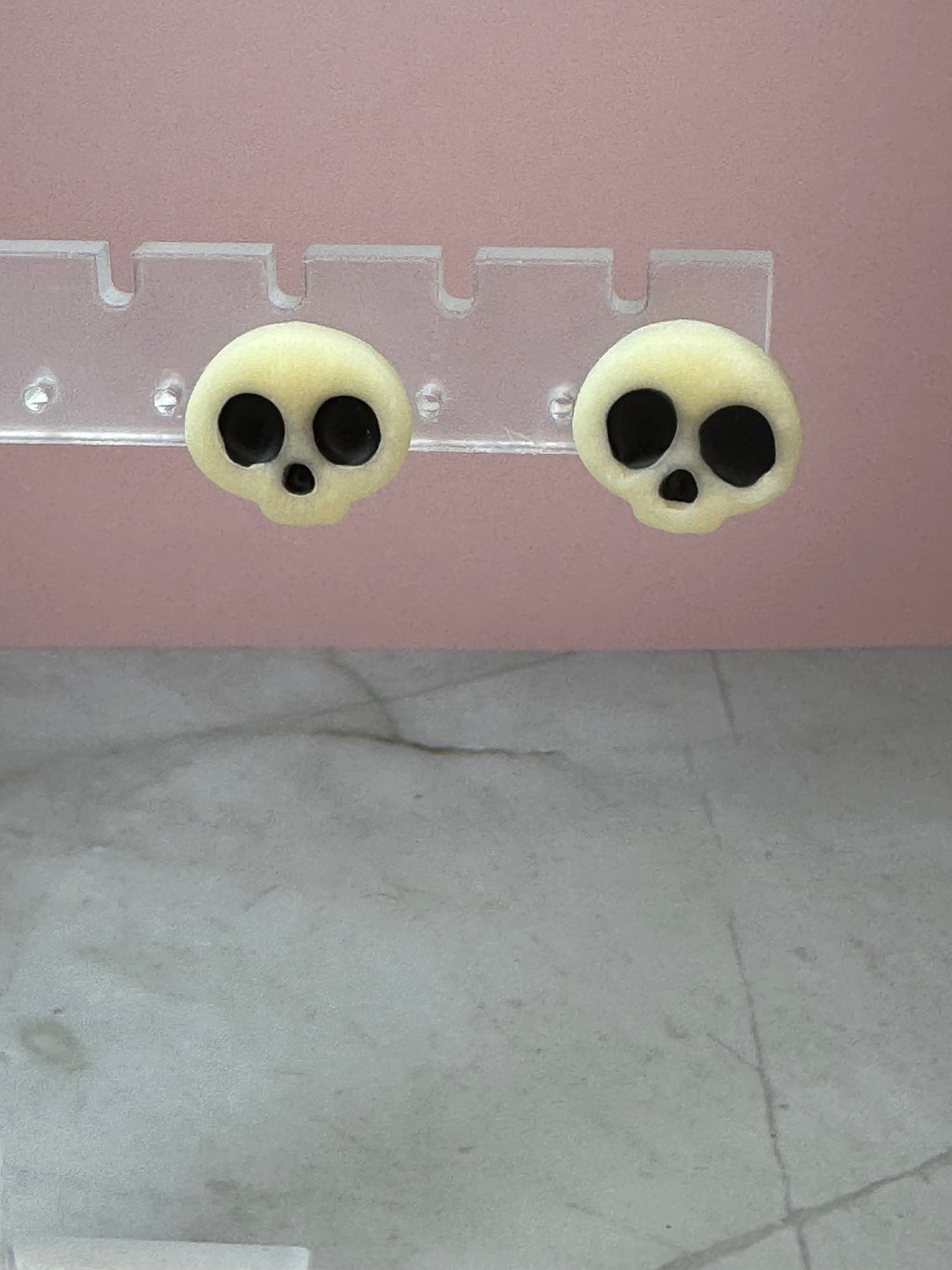 Glow-in-the-Dark Skull Stud Earrings