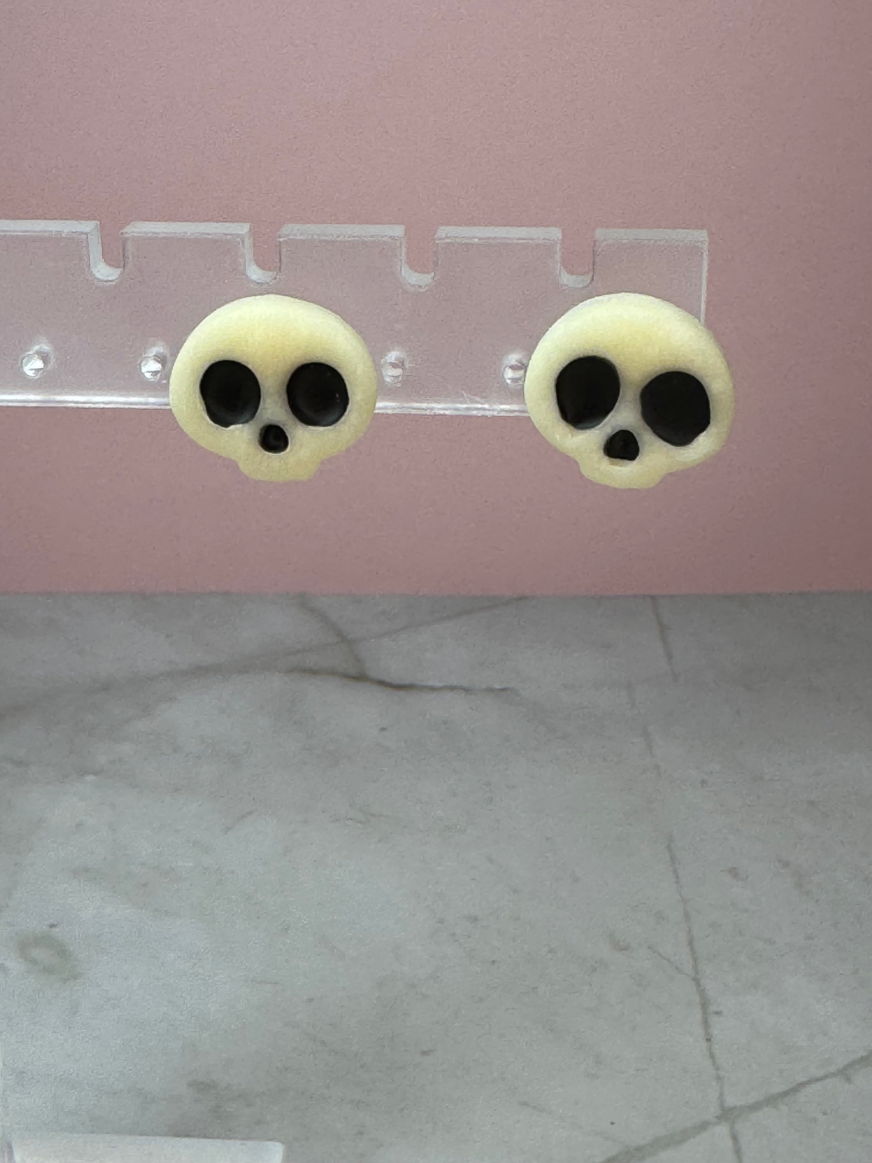 Glow-in-the-Dark Skull Stud Earrings