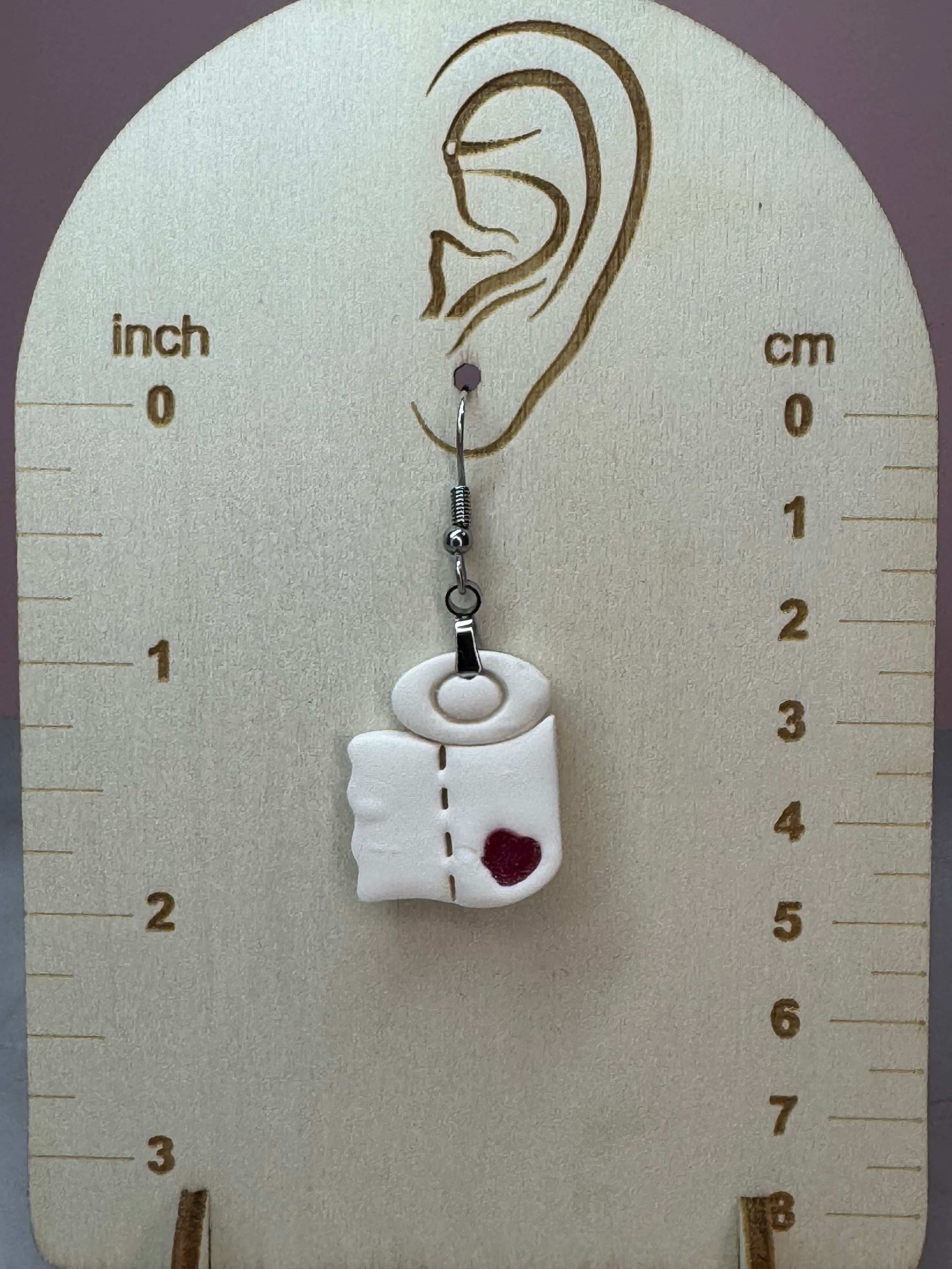 Poo and TP Earrings in Silver- Chocolate Scent