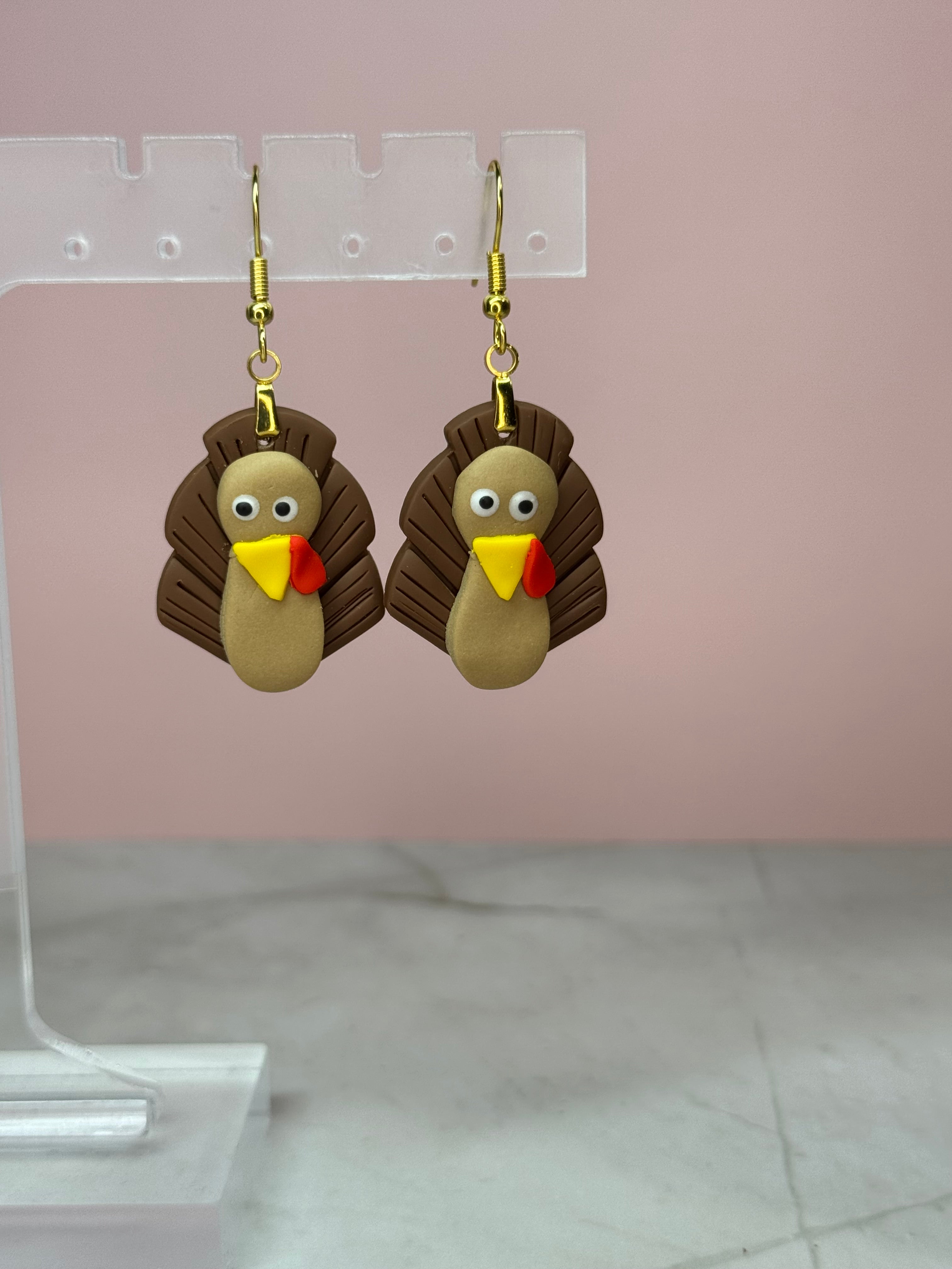 Turkey Earrings in Gold