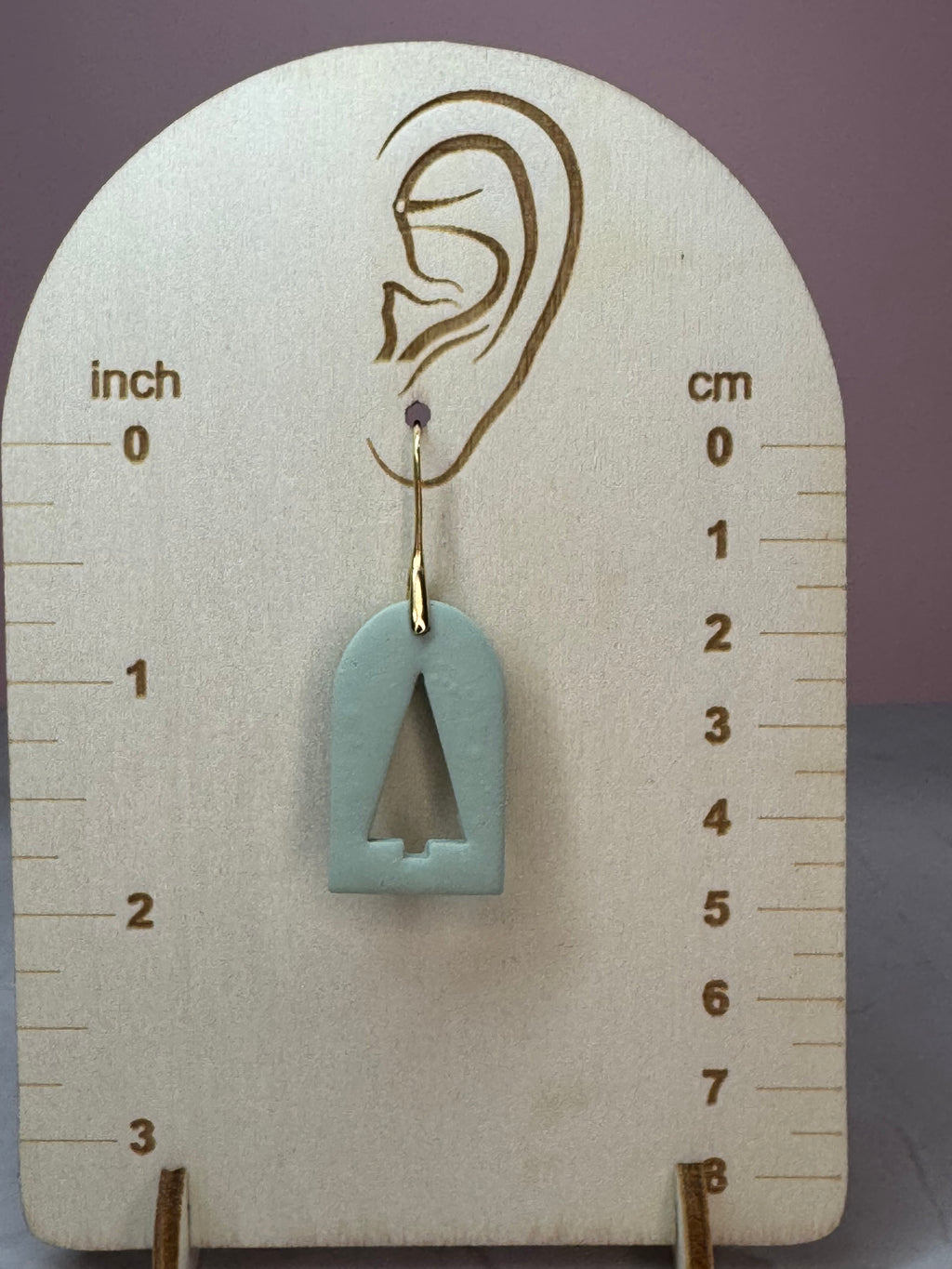 Christmas Tree Cutout Earrings in Gold