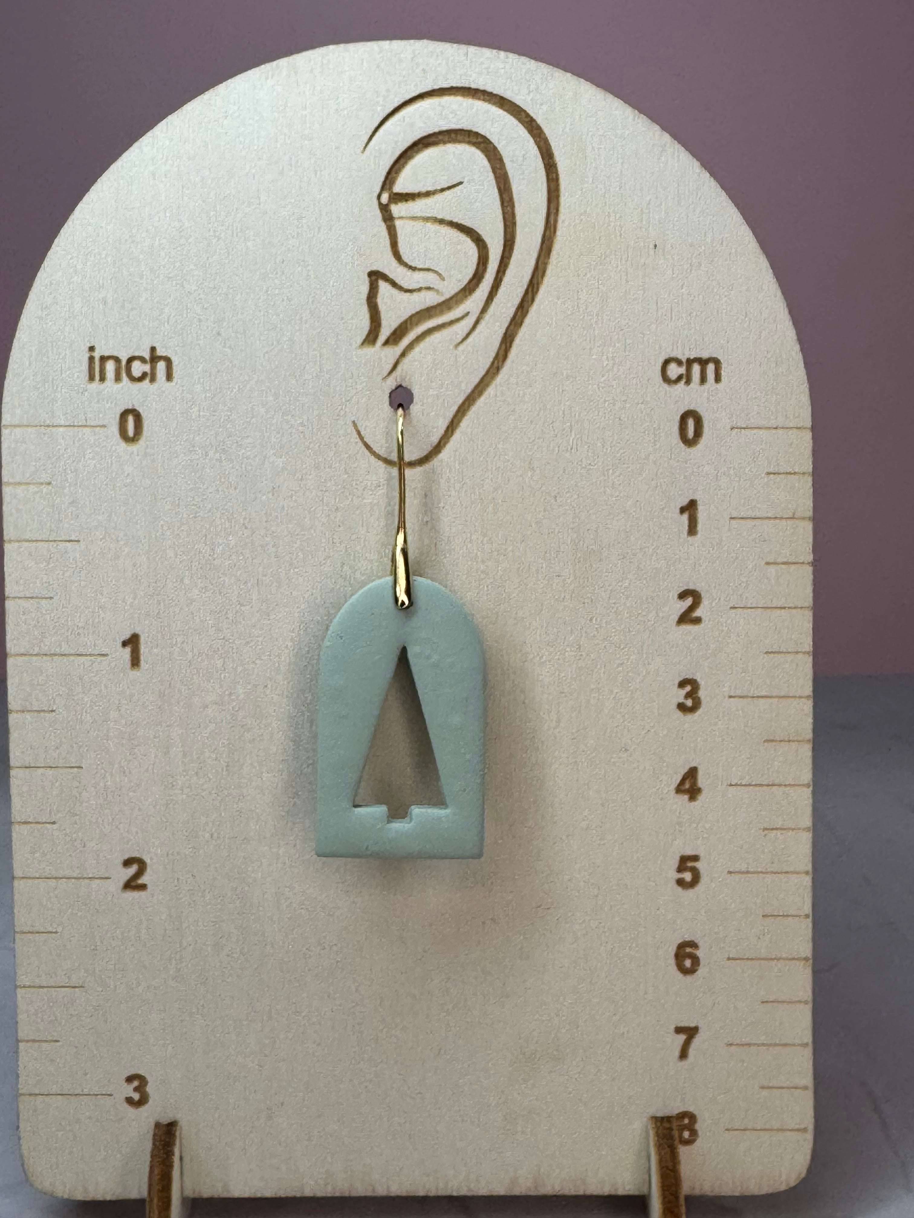 Christmas Tree Cutout Earrings in Gold