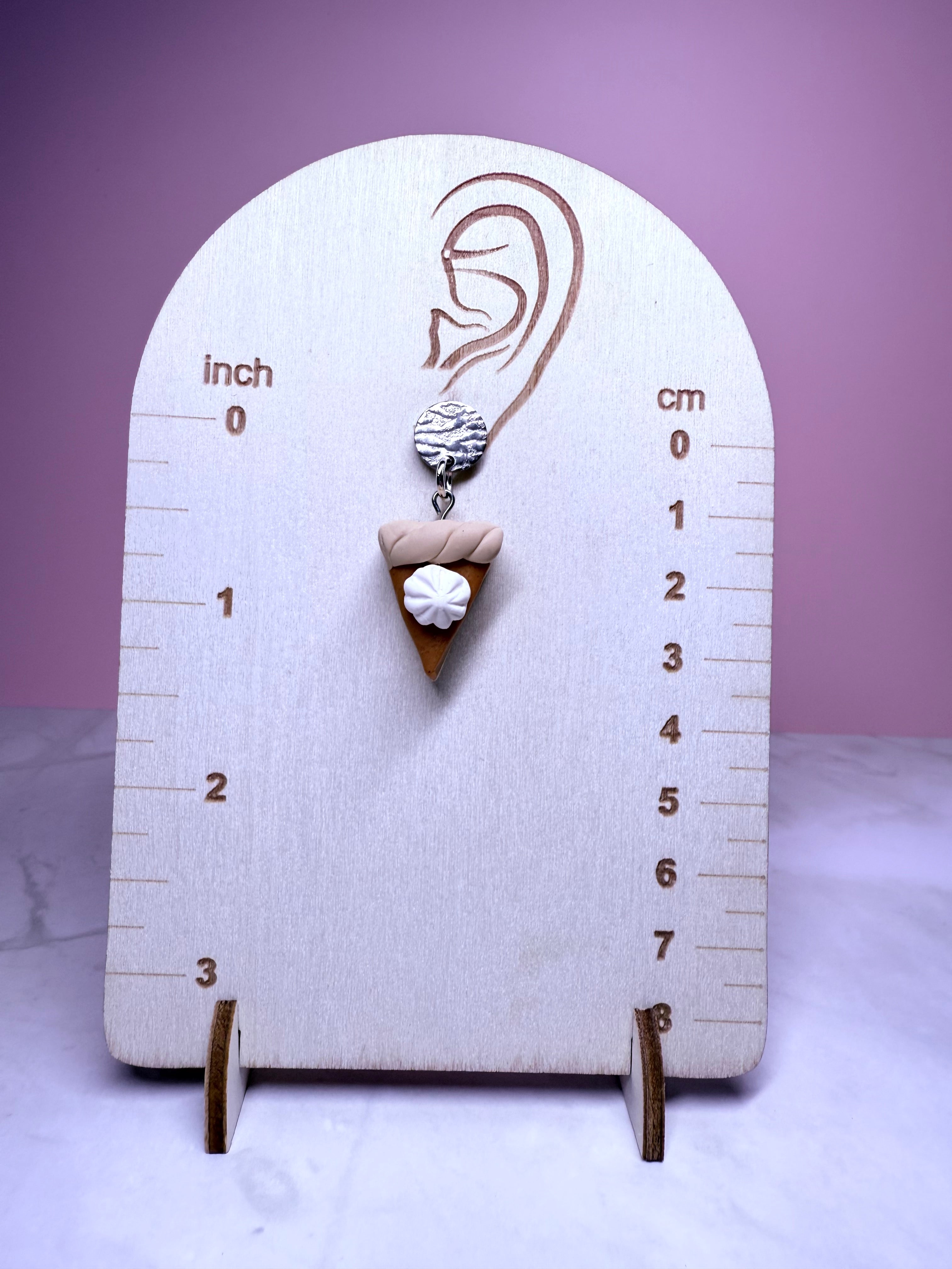 Pumpkin Pie Earrings with Silver Stud- Pumpkin Pie Scent