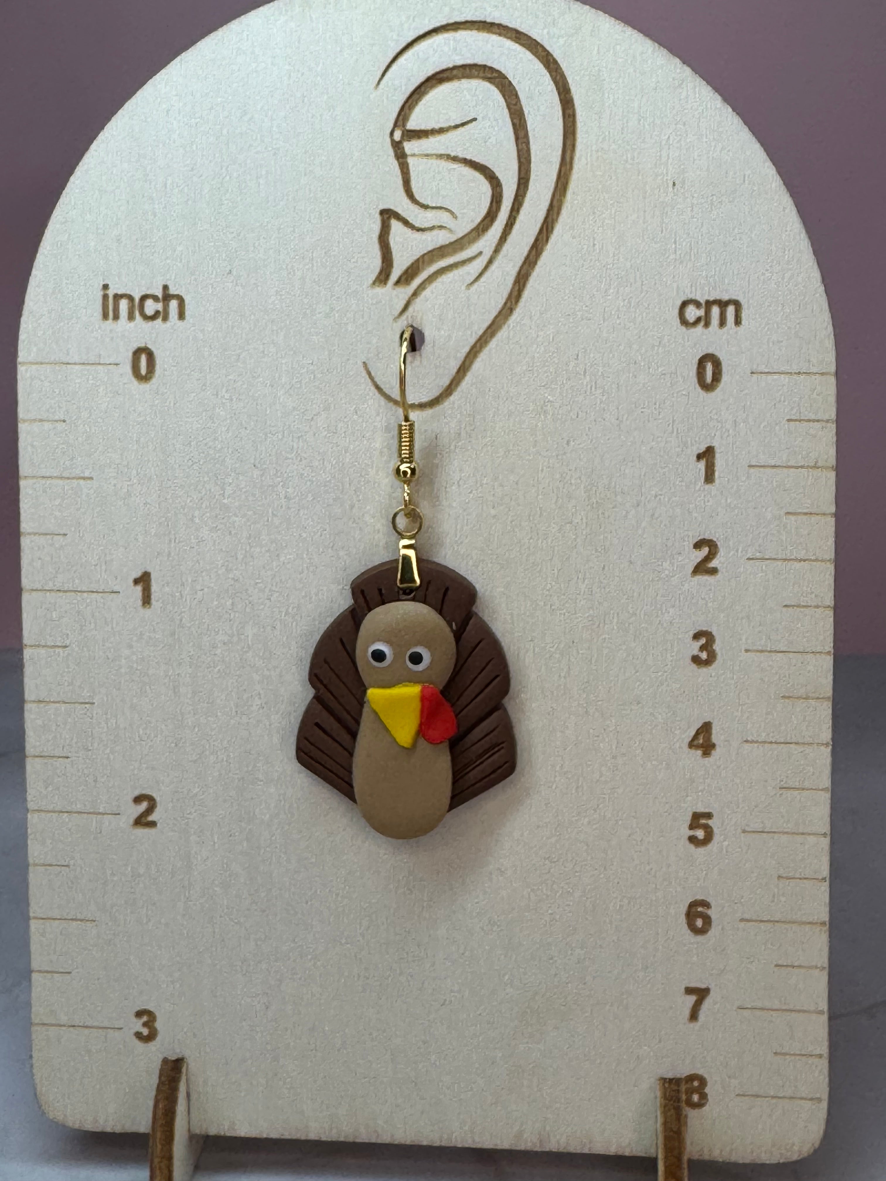 Turkey Earrings in Gold